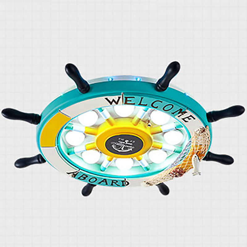 Frendorf | NautiGlow Kinderzimmer LED Deckenlampe | Segelboot-Design | Cartoon-Stil | Stimmungsvolle Beleuchtung