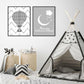 Kinderzimmer Ich liebe dich bis zum Mond und zurück Luftballon Poster