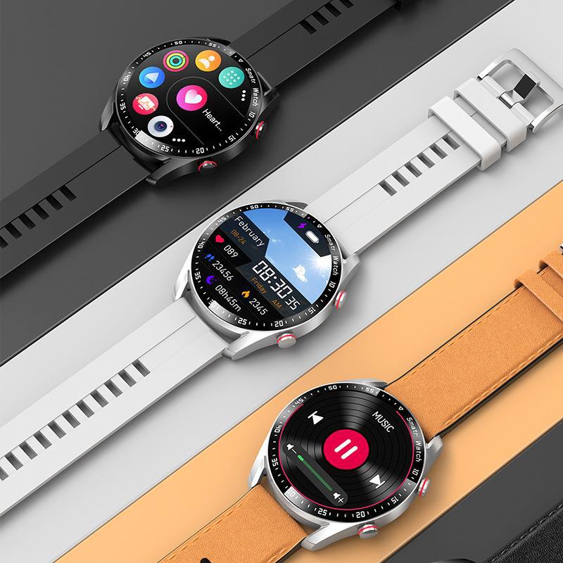 Frendorf | Intelligente Uhr mit rundem Ziffernblatt und Herzfrequenz Schlaf und Fitness Tracking Anzeige