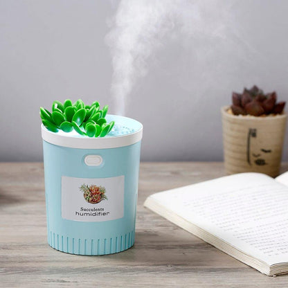 Frendorf | MistBloom Mini USB Luftbefeuchter mit Sukkulentendesign | Kompakt | Leise | Für Zuhause & Büro