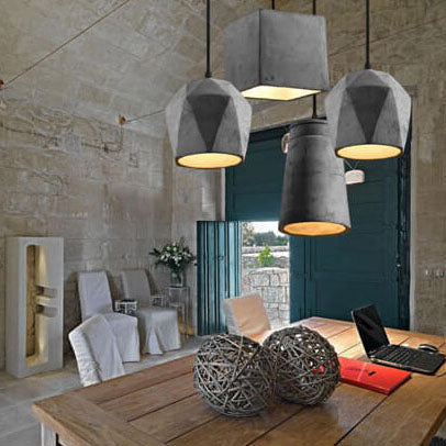 Frendorf | Cemantica Geometrische Pendelleuchte | Industrial Design | Betonoptik | Minimalistische Beleuchtung