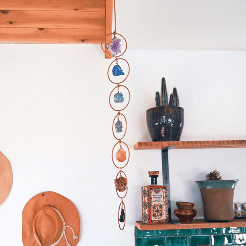 Frendorf | Rohes Kristall 7 Chakra Edelstein Wanddekoration
