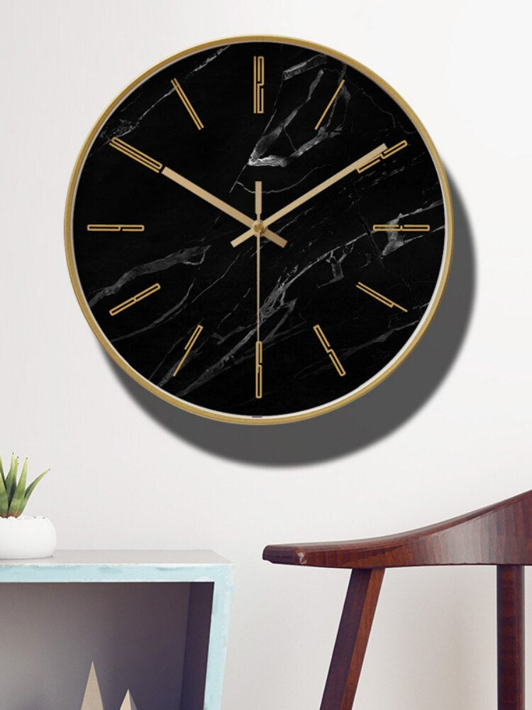 Frendorf | Zeitlose Eleganz – Schwarze Marmor Wanduhr