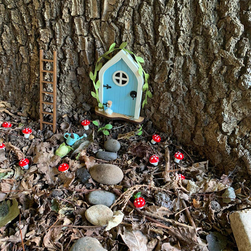Frendorf | FairyHaven Mini-Elfentür | Märchenhafte Dekoration | Fantasievolle Szenen für Zuhause