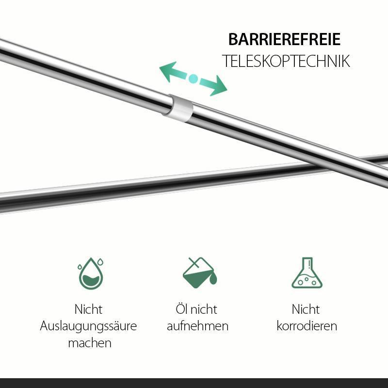 Frendorf | Teleskop Kleidung Rod aus Edelstahl