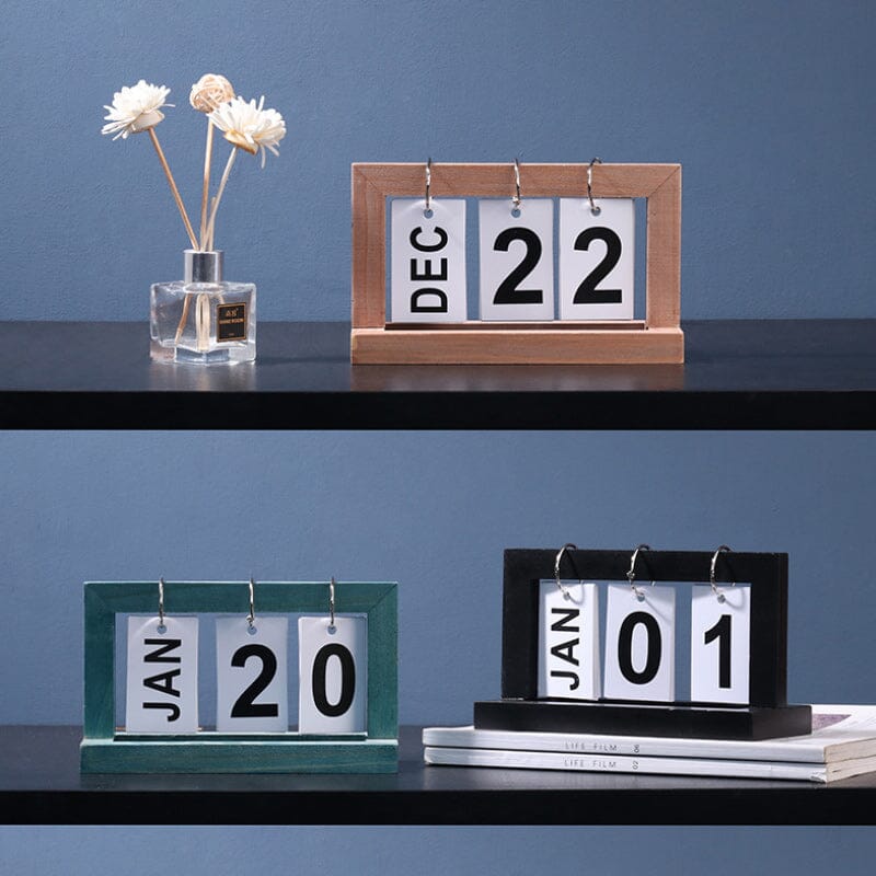 Frendorf | Dutch Teak Holz Schreibtischkalender