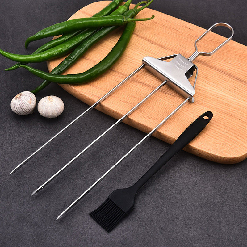 Frendorf | 3-Way Grill Skewers, Stainless Steel Skewers for BBQ
