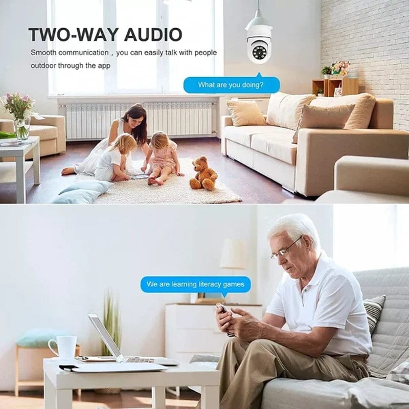 Frendorf | Kabellose WLAN-Glühbirnenkamera, Sicherheitskamera