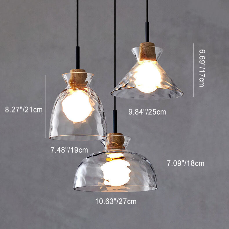 Frendorf | LumaCrystal Nordic Pendelleuchte | Klar geriffeltes Glas | 1-Licht | Skandinavisches Design | Deko für Zuhause