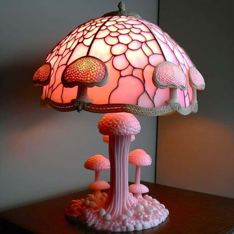 Frendorf | Buntglas-Pflanzen-Serie Tischlampe