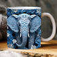 3D Elefant Blumen Becher