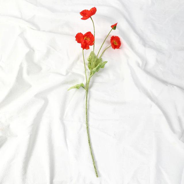 Frendorf | BloomCharm Künstliche Blumen Deko | Realistische Mohnblumen | Verschiedene Farben & Größen