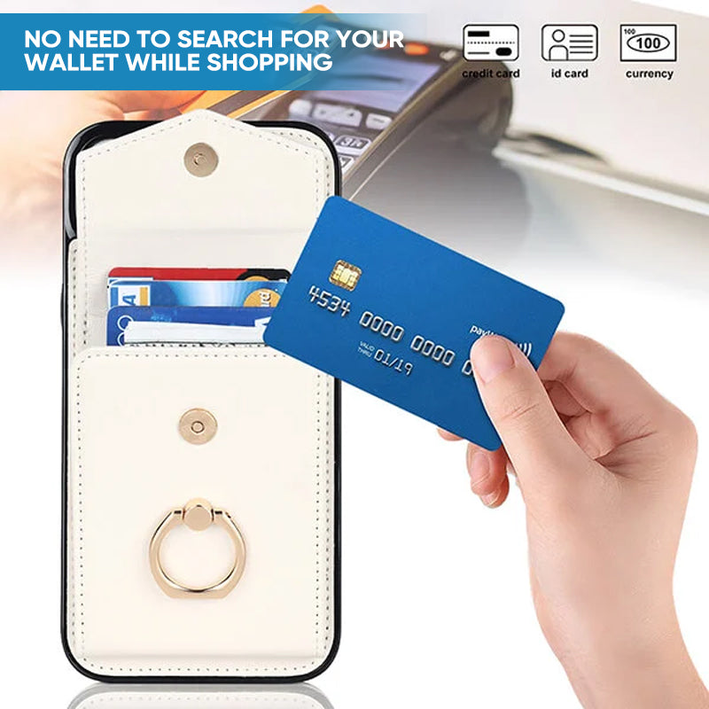 Frendorf | Leder Geldbörse Hülle mit Ring & Lanyard für iPhone