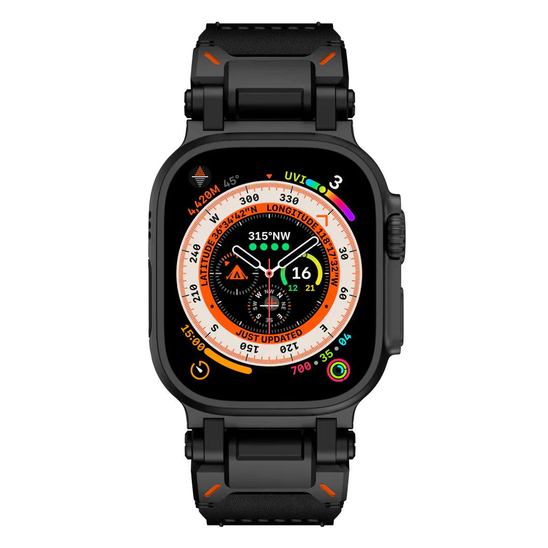 Frendorf | Neues Titan-Metallkopf-Lederarmband für die Apple Watch