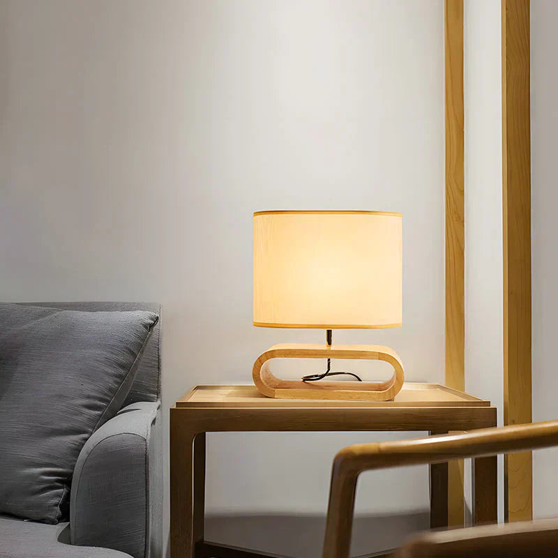 Frendorf | LumiWood – Moderne Tischlampe mit einzigartigem Holzfuß