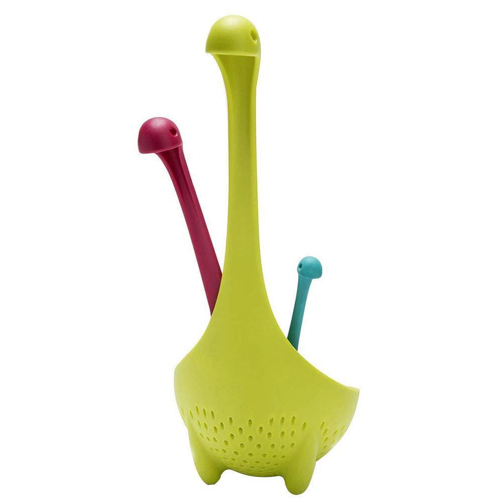 Frendorf | Nettes Loch Nessie Monster Set Sieb, Suppenlöffel, Teesieb