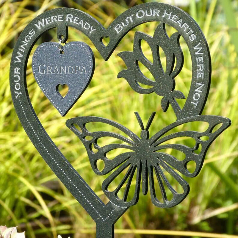 Frendorf | 🦋Gedenk Geschenk Schmetterlings Ornamente - Garten Gedenktafel