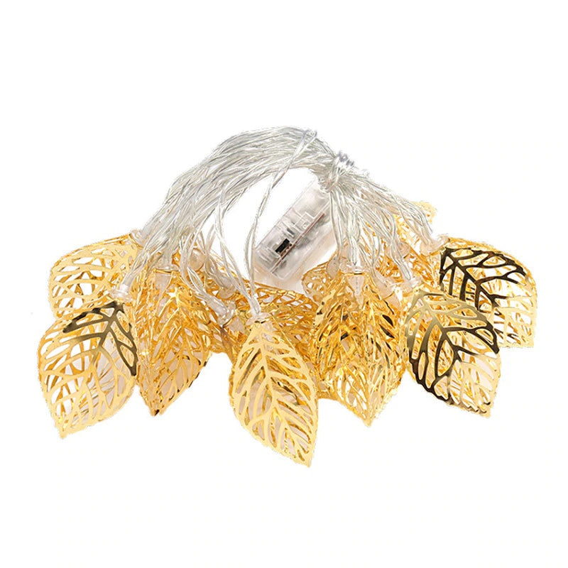 Goldene Blatt Lichterkette
