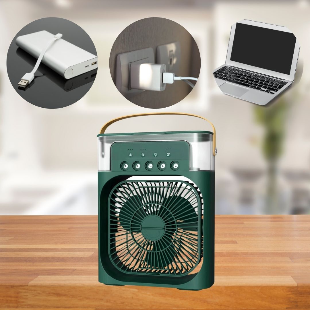 Frendorf | 3-in-1 Luftkühler Luftbefeuchter | Tragbar, einstellbare Ventilatorgeschwindigkeiten & ideal für Schlafzimmer, Büros & kleine Räume