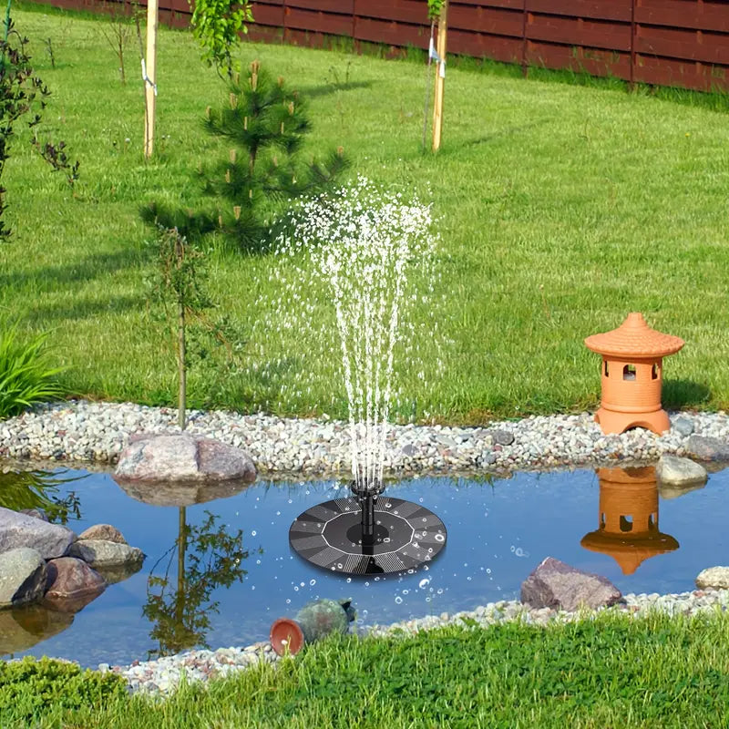 Frendorf | SolarSpring Vital Solarbrunnen | Schwimmende Teichpumpe | Gartendeko | Solar-Wasserspiel für Außen
