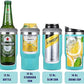 Frendorf | 4 in 1 Edelstahl Dose-/Flaschenisolator, 14Oz Zwei-Wege-Deckel SUS Isolierte Dose Kühler, Bierflaschenhalter (Schwarz)