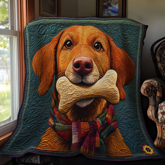 Bone Scrunched Dog Quilt