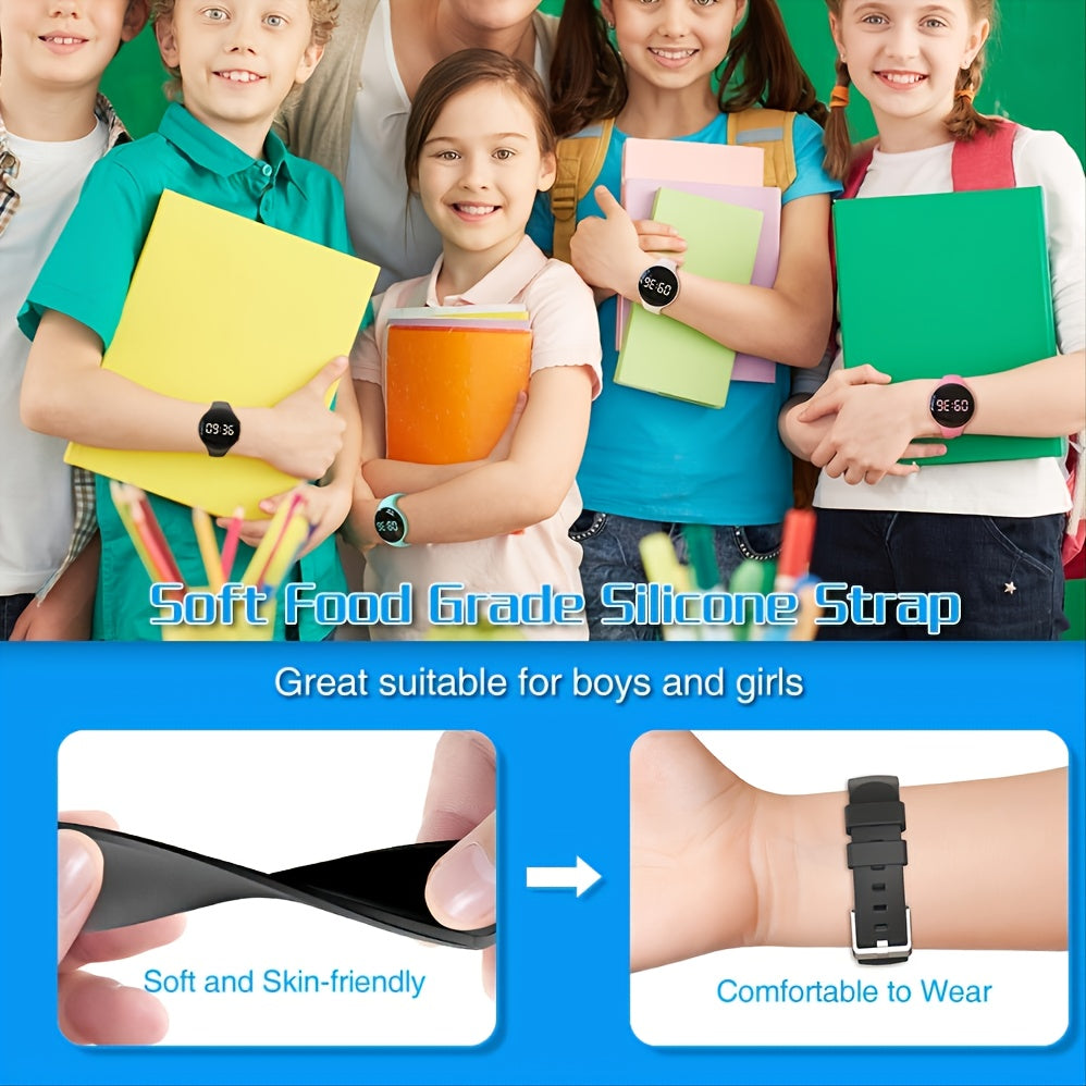Frendorf | LED Digitaler Schrittzähler Uhr mit Vibrationsalarm – Fitness Tracker für Kinder