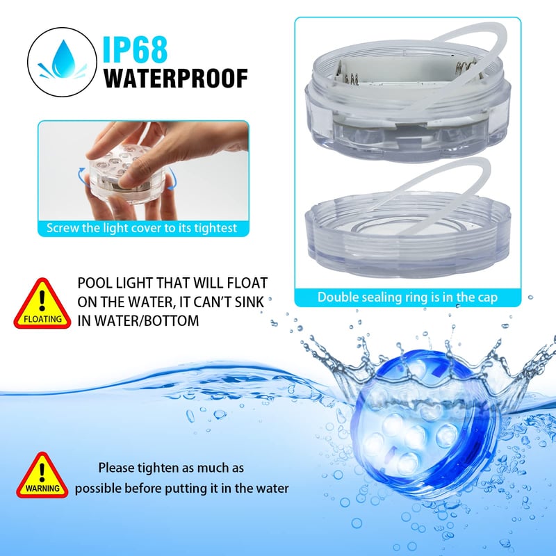 Frendorf | Unterwasser LED Poollichter 10 Lampen