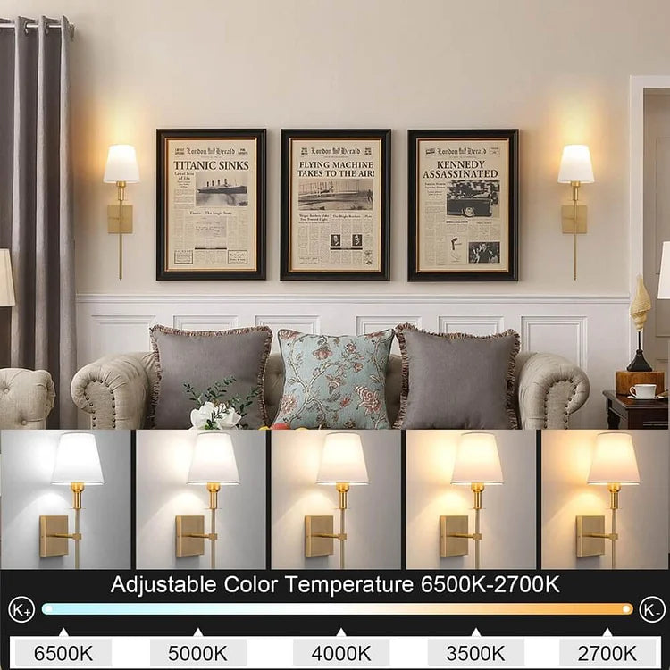 Frendorf | BrightWave Wiederaufladbare Kabellose Wandleuchte | 2er-Set | LED-Licht | Magnetische Halterung | Dimmbare Beleuchtung