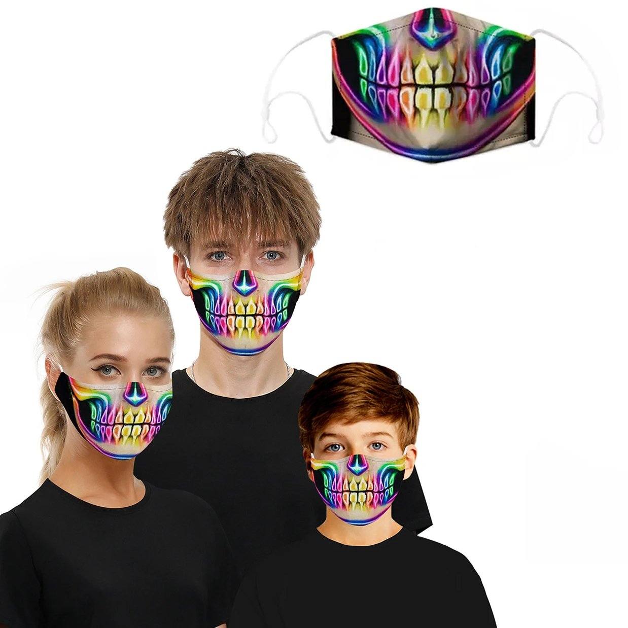 Frendorf | 3D Halloween Spezial Gruselige Gesichter Wiederverwendbare Gesichtsmasken