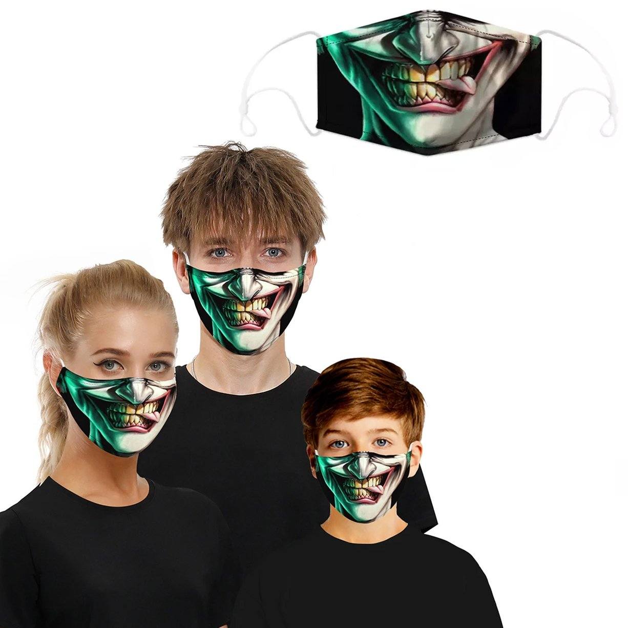Frendorf | 3D Halloween Spezial Gruselige Gesichter Wiederverwendbare Gesichtsmasken