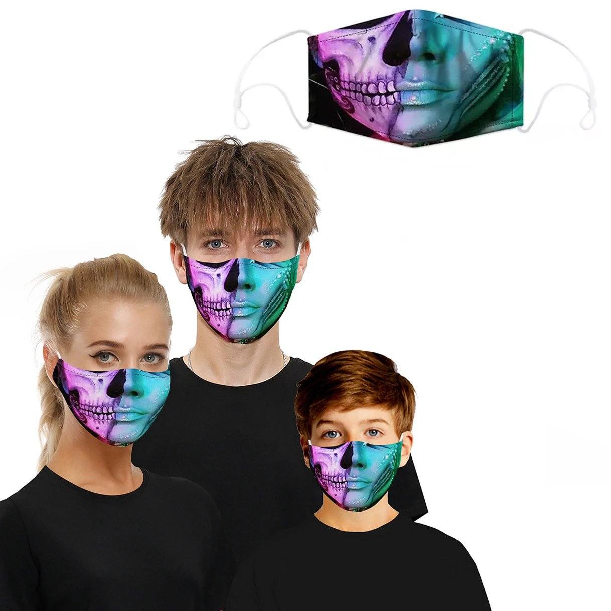 Frendorf | 3D Halloween Spezial Gruselige Gesichter Wiederverwendbare Gesichtsmasken