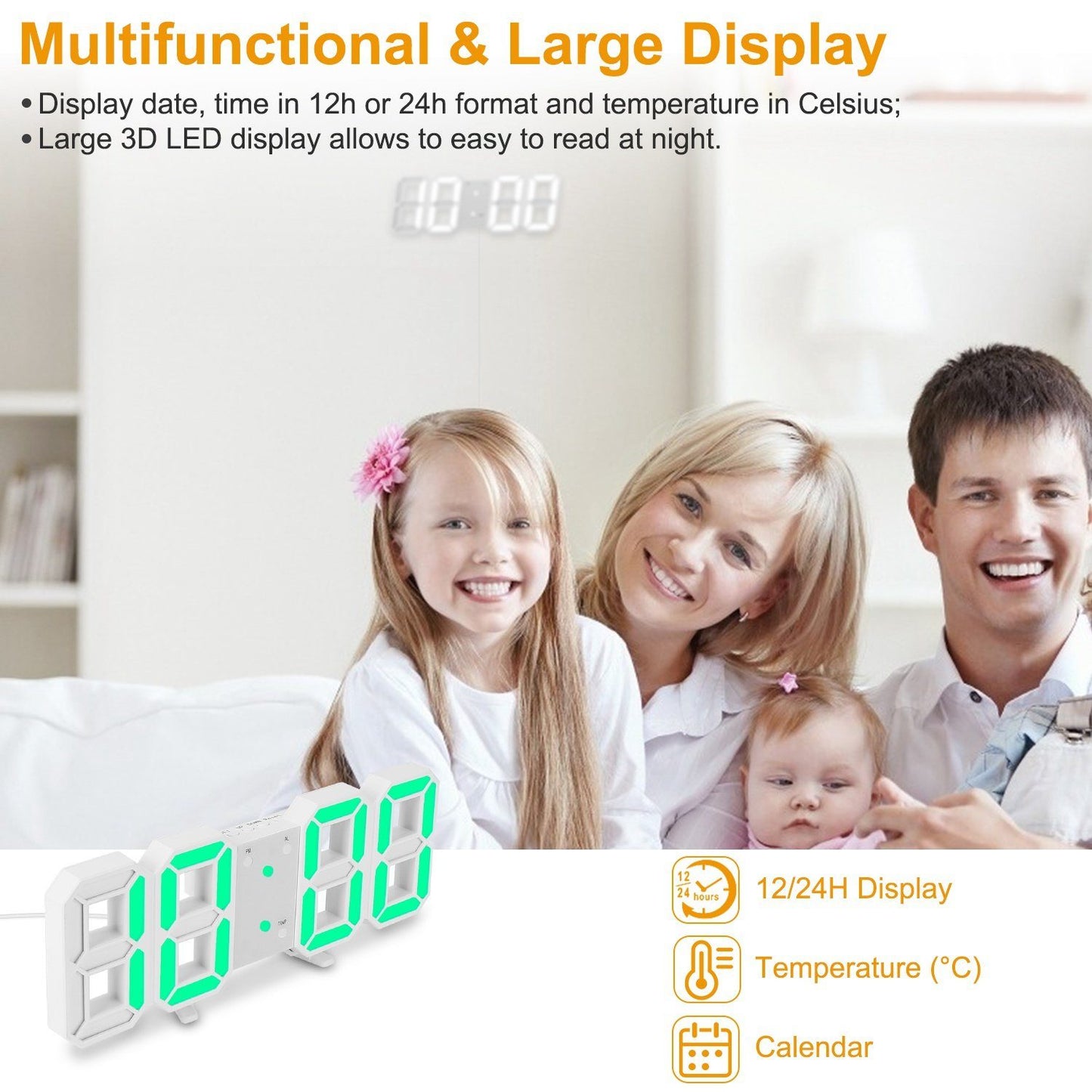 Frendorf | 3D LED Digital Wanduhr
