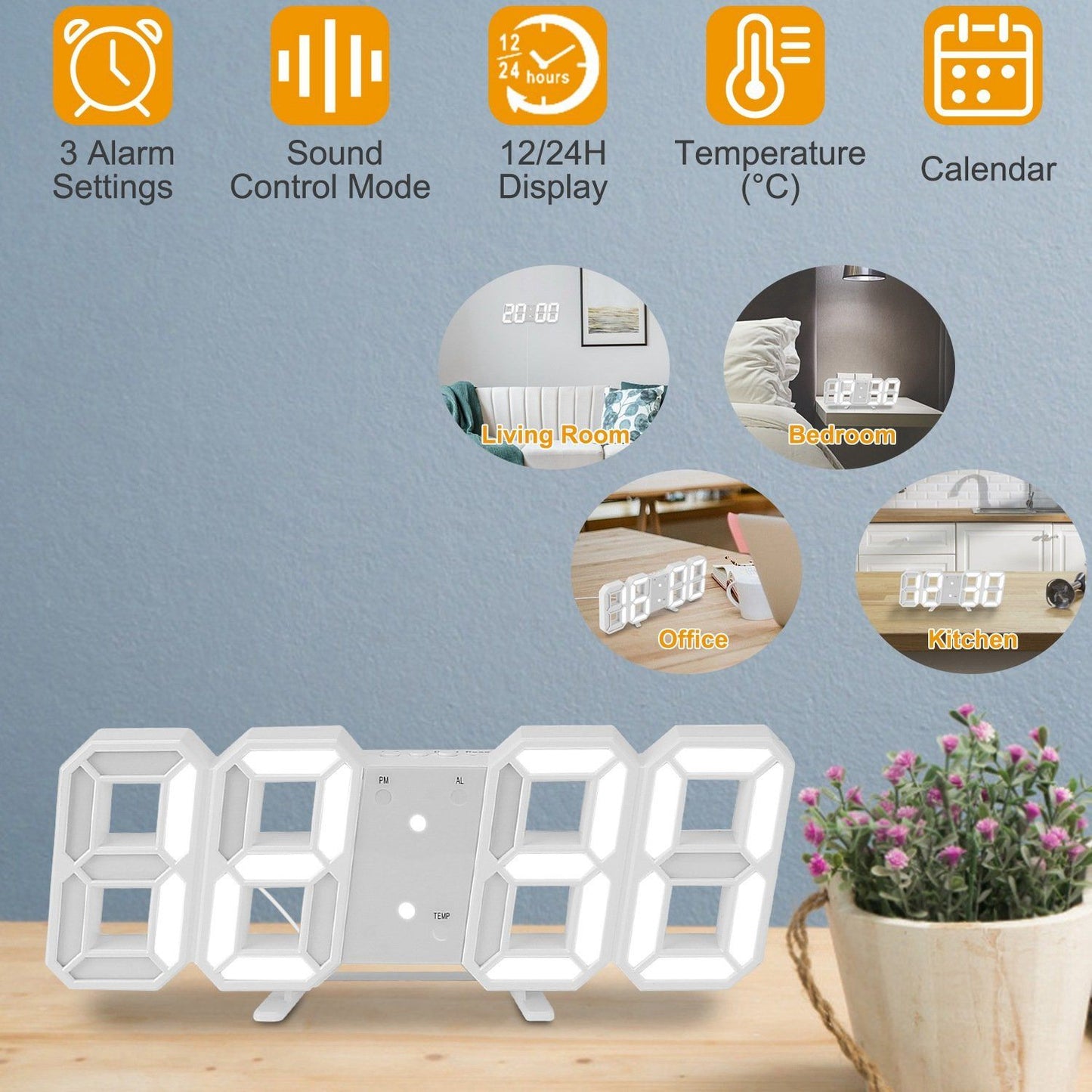 Frendorf | 3D LED Digital Wanduhr