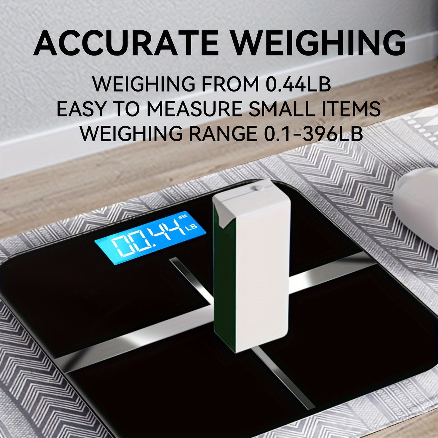 Badezimmer Digitale Personenwaage – Extra Breite Plattform, Hohe Kapazität 390 lbs, Genau und Sicher mit Großen Zahlen, Einfach Ablesbares Beleuchtet LCD-Display
