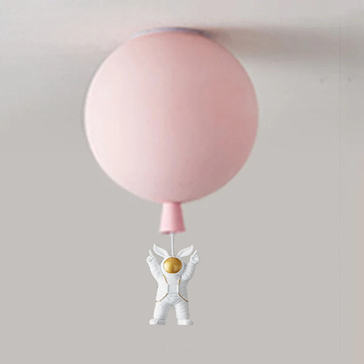 Frendorf | DreamScape | Moderne Mond/Astronauten LED Deckenlampe Acryl Grau/Weiß/Rosa/Rot/Grün/Gelb/Blau/Orange