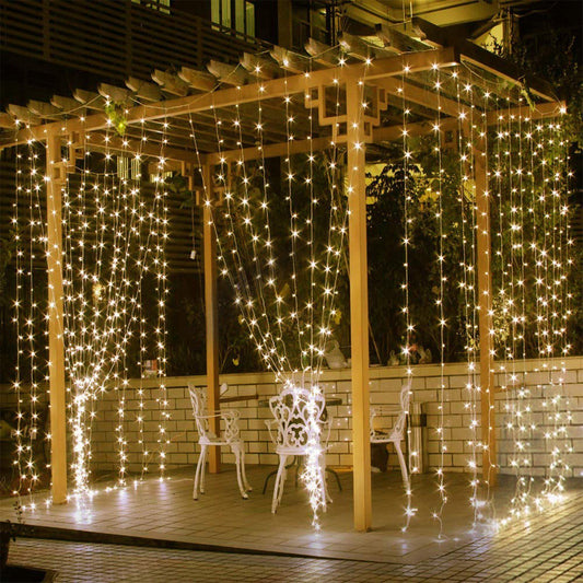 Frendorf | 3M 300 LEDs Lichtervorhang mit Fernbedienung