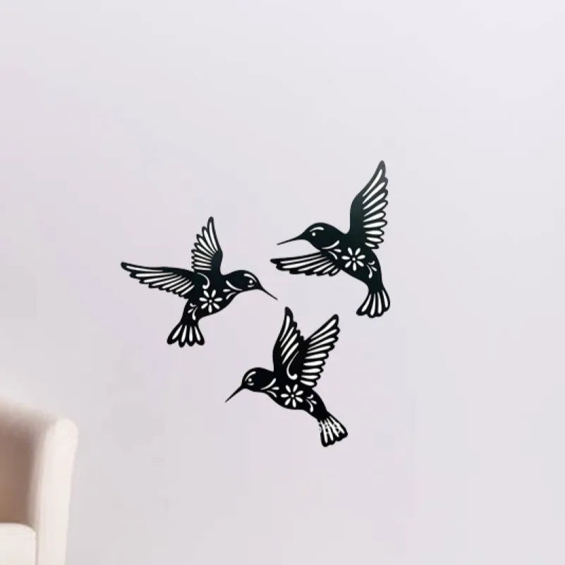 HummingBird | Metallische Kolibri Wanddekoration - Einzigartige Stile - Verschönern Sie Ihren Raum mit Eleganz