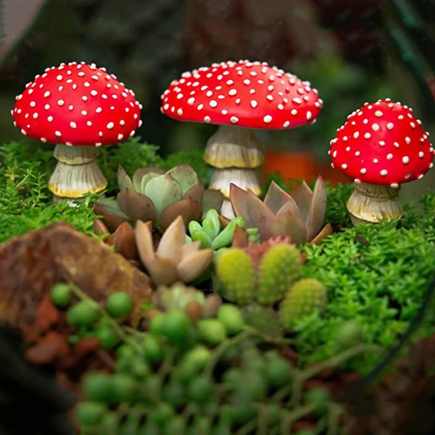 Frendorf | 3pcs Feen Mini Pilz Solarlampen