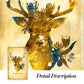 3 Stück Gold Hirsch Aquarell Tier Leinwandmalereien Weihnachts Wohnzimmer Dekorative Poster und Drucke für die Wohnkultur