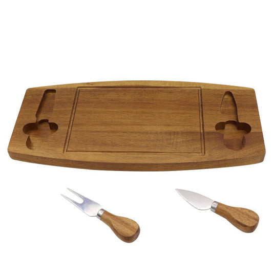 Frendorf | 3-teiliges Käsemesser-Set Klingen Käsebrett mit Käsemesserset