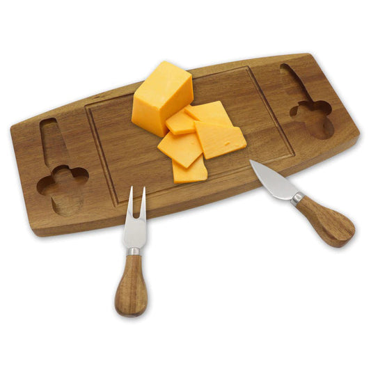 Frendorf | 3-teiliges Käsemesser-Set Klingen Käsebrett mit Käsemesserset