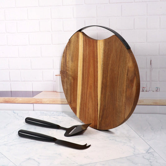 Frendorf | 3-teiliges Käsetools-Set Servierbrett und Servierplatte