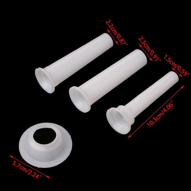 Frendorf | 3 Stück DIY Wurstmaschine Trichter Düsen Wurstfüller Füllrohre