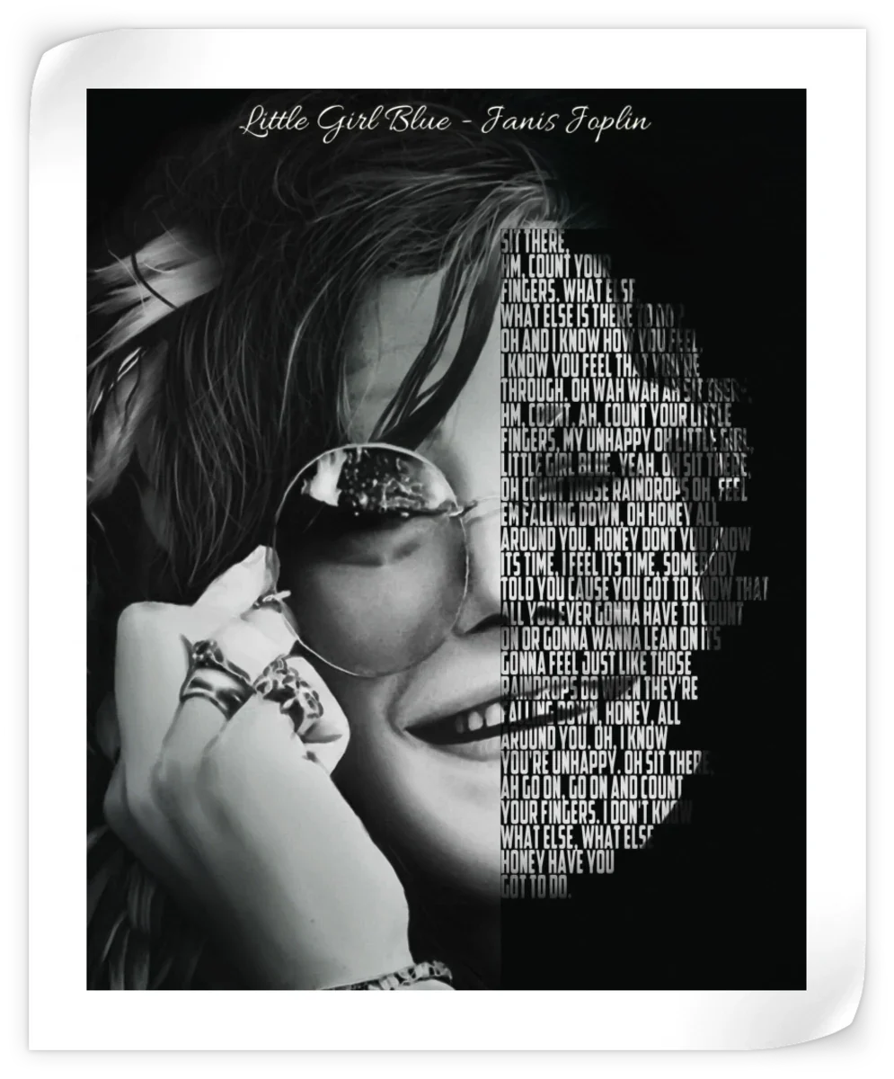 Frendorf | Little Girl Blue - Janis Joplin Wandkunst