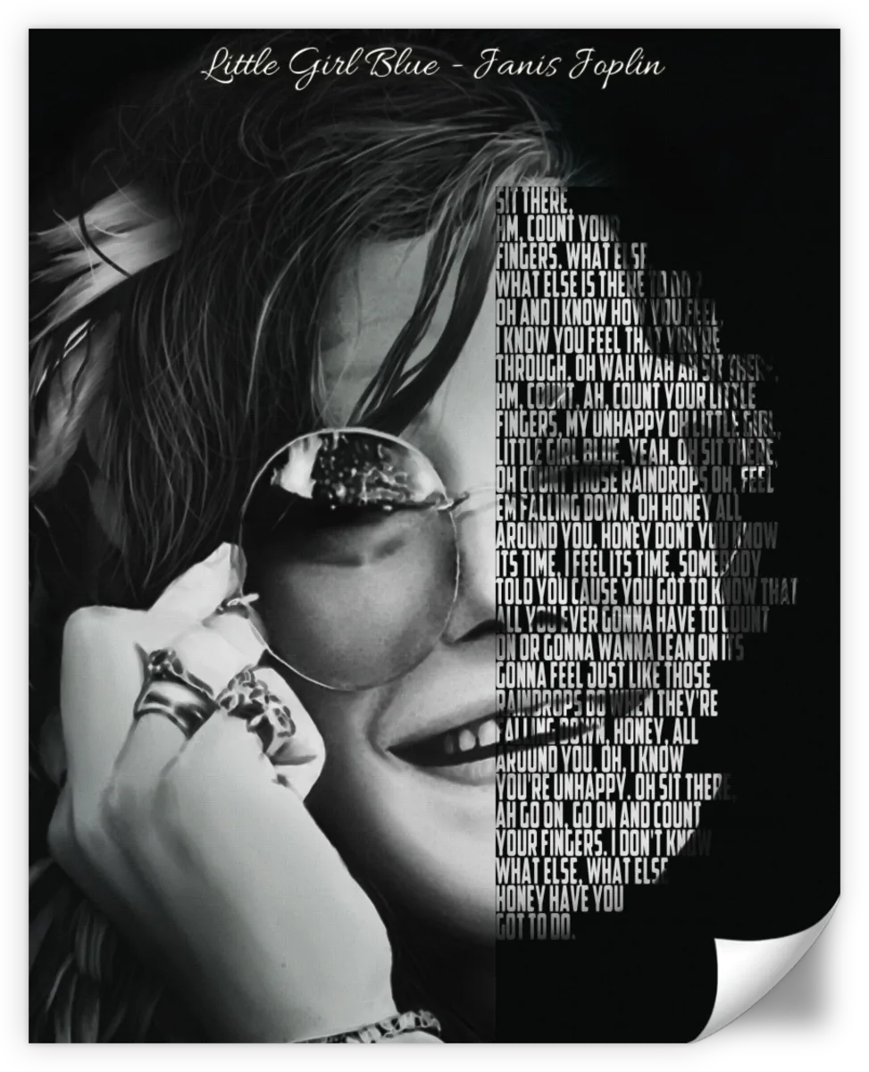 Frendorf | Little Girl Blue - Janis Joplin Wandkunst