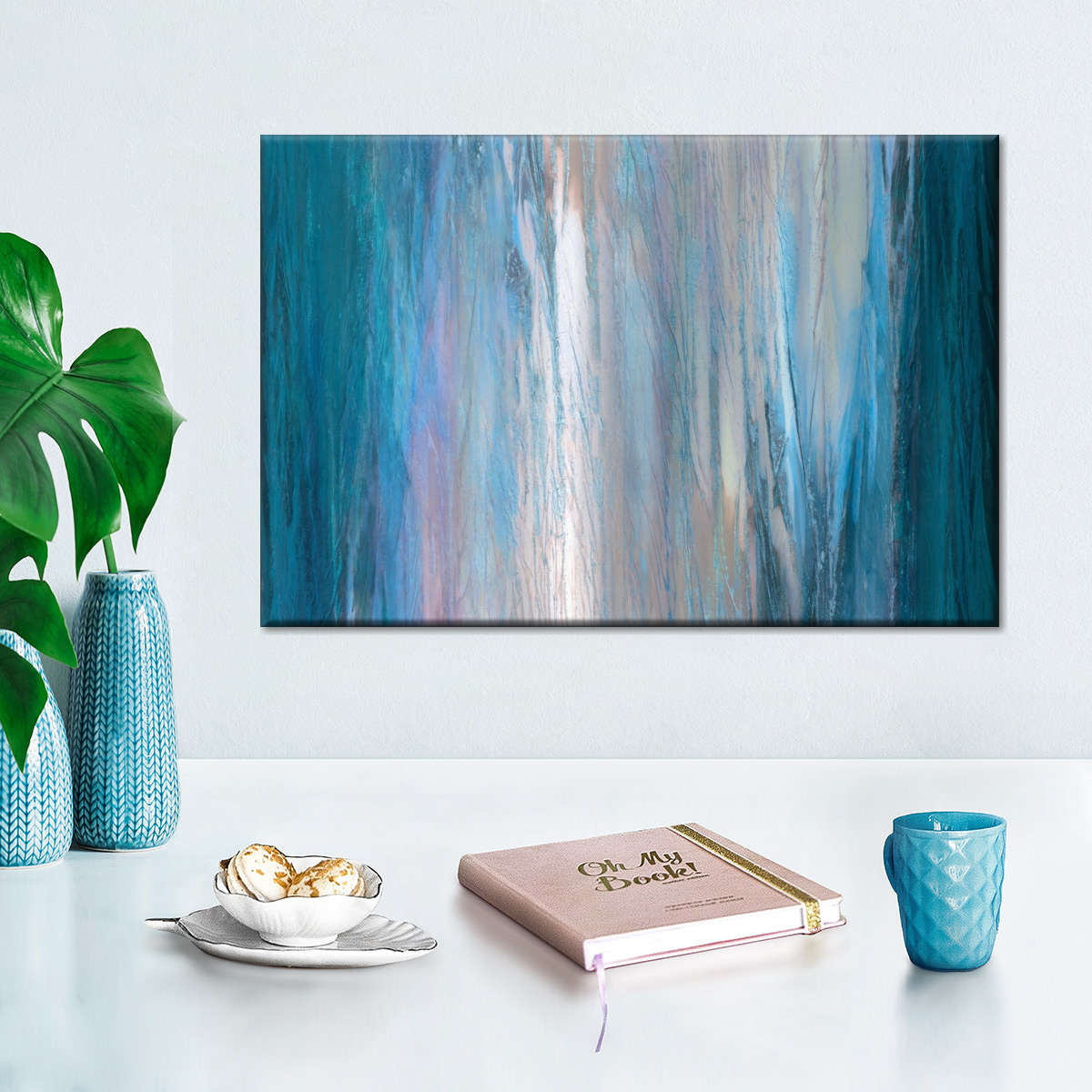 Frendorf | Fallende Blaue Wandkunst