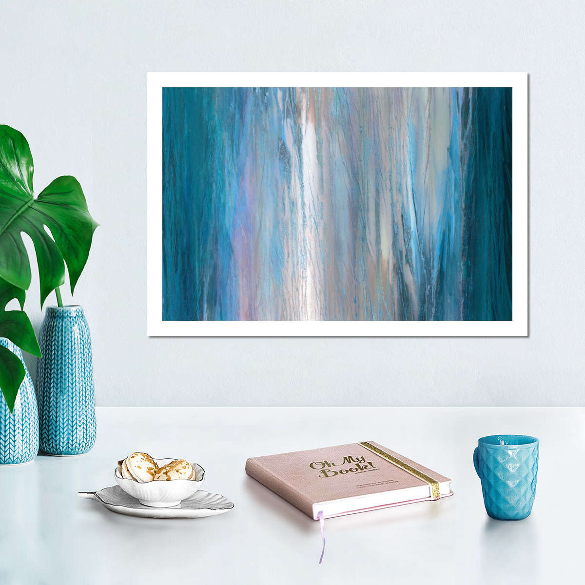 Frendorf | Fallende Blaue Wandkunst