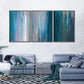 Frendorf | Fallende Blaue Wandkunst