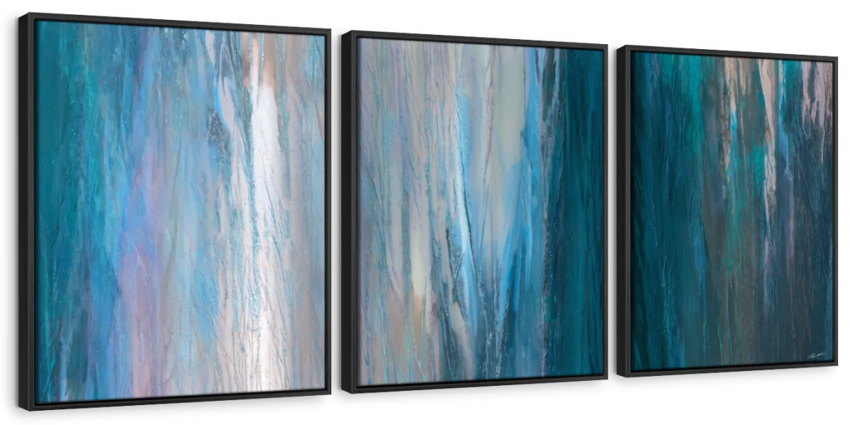 Frendorf | Fallende Blaue Wandkunst